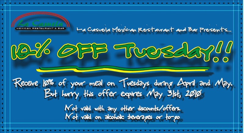 10off tuesday